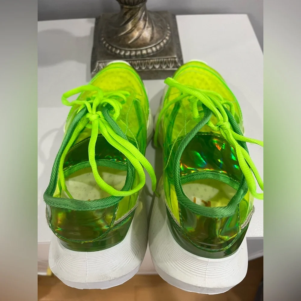 YOKI Neon Green Transparent Sneakers - Picture 4 of 8